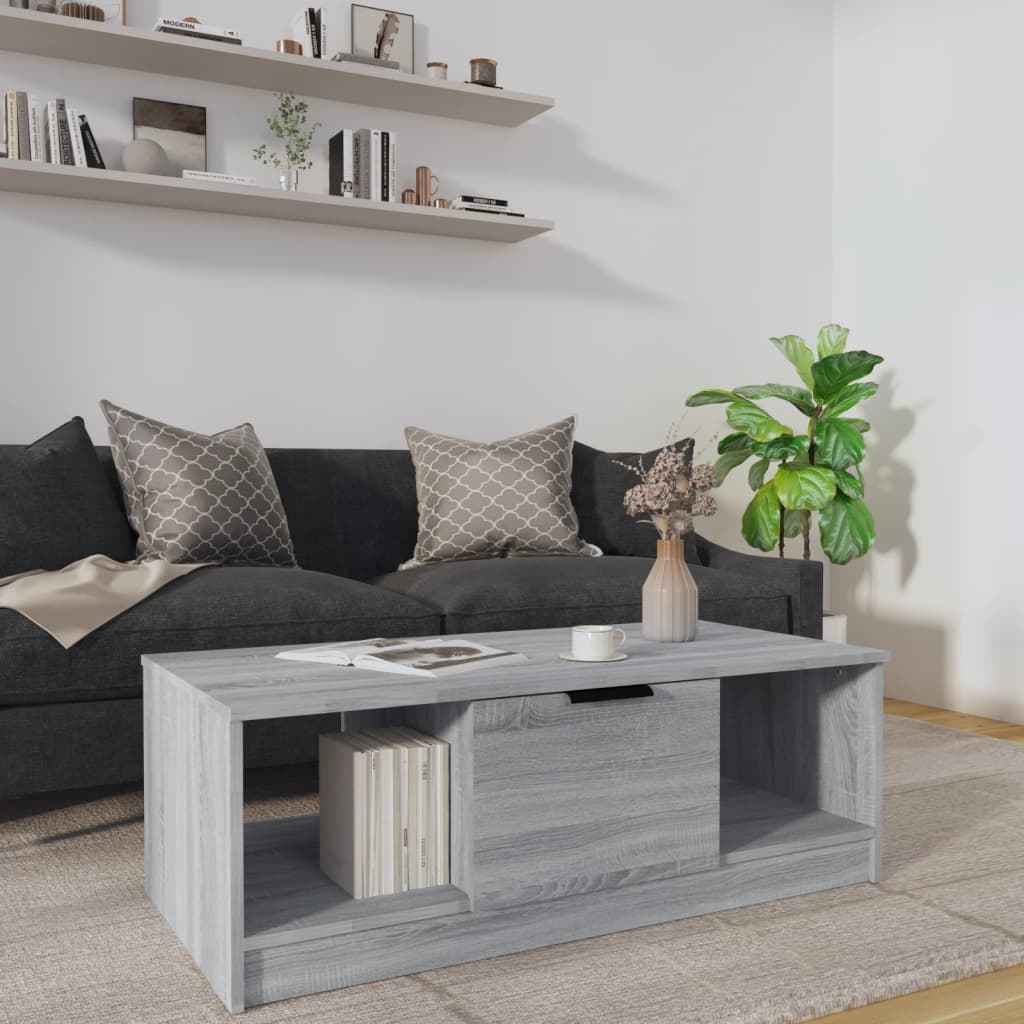 Table Basse 102X50X36Cm Bois D'ingénierie