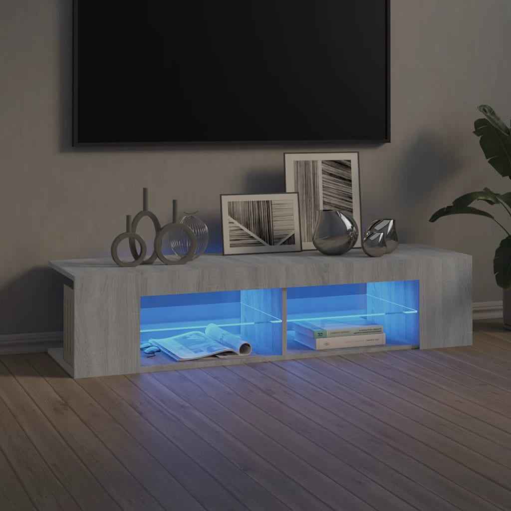 Meuble Tv Avec Lumières Led Bois D'ingénierie