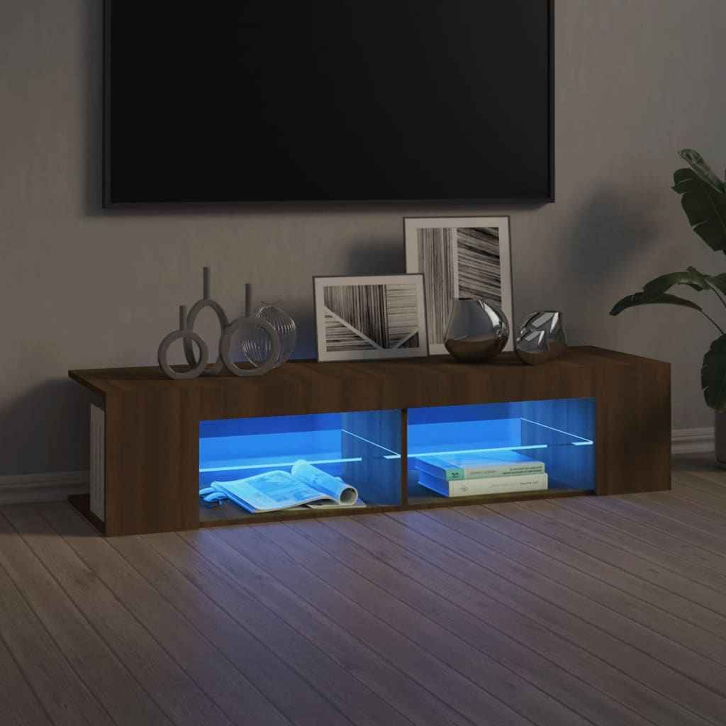 Meuble Tv Avec Lumières Led Bois D'ingénierie