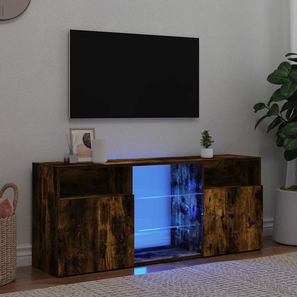 Meuble Tv Avec Lumières Led Bois D'ingénierie
