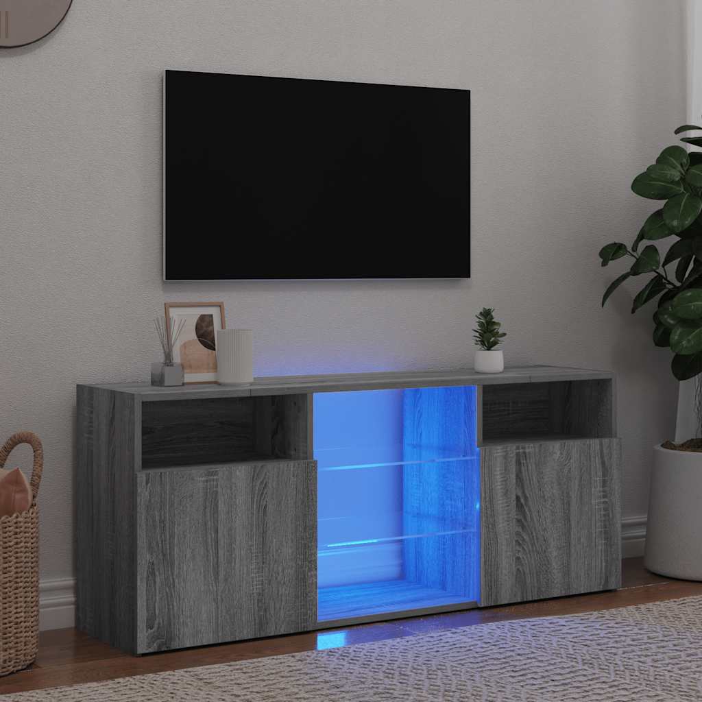 Meuble Tv Avec Lumières Led Bois D'ingénierie