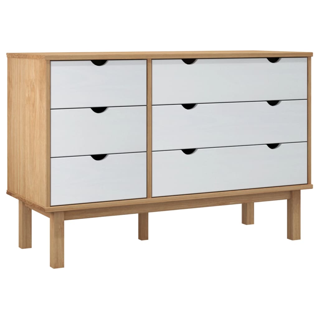 Commode Otta 111X43X73,5 Cm Bois De Pin Massif