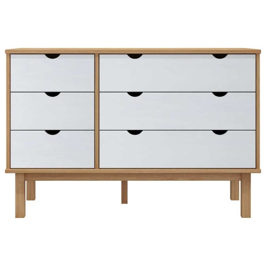 Commode Otta 111X43X73,5 Cm Bois De Pin Massif