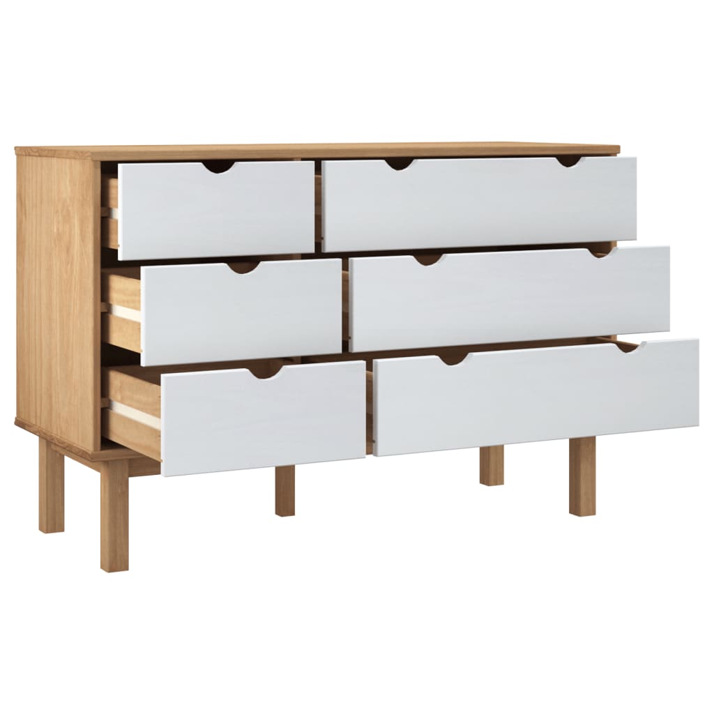 Commode Otta 111X43X73,5 Cm Bois De Pin Massif