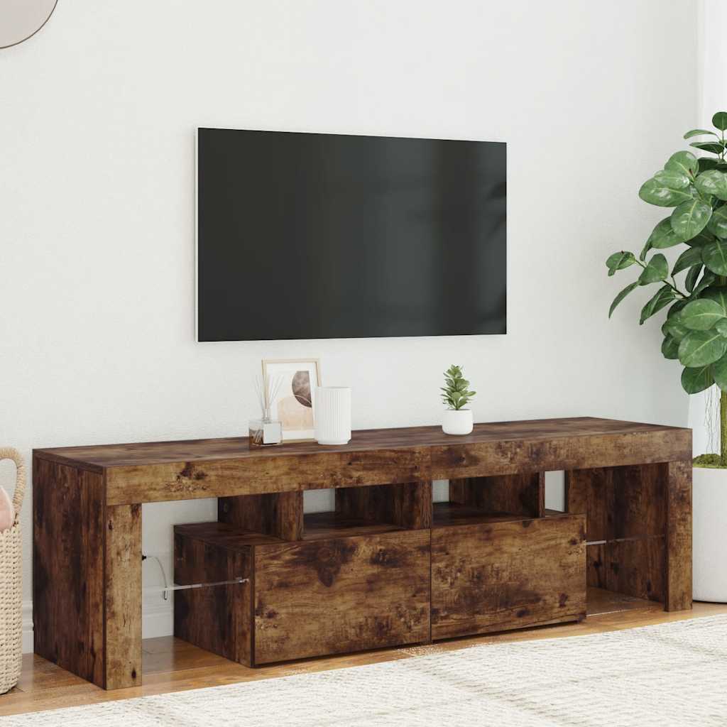 Meuble Tv Avec Lumières Led Bois D'ingénierie