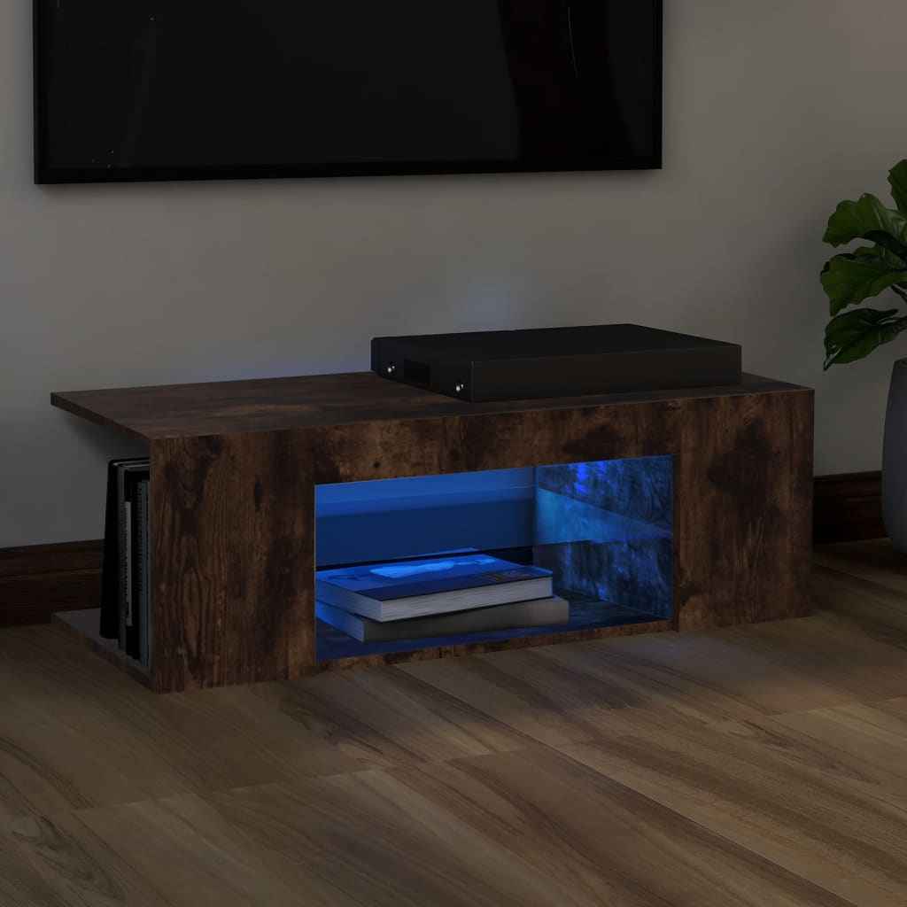 Meuble Tv Avec Lumières Led Bois D'ingénierie