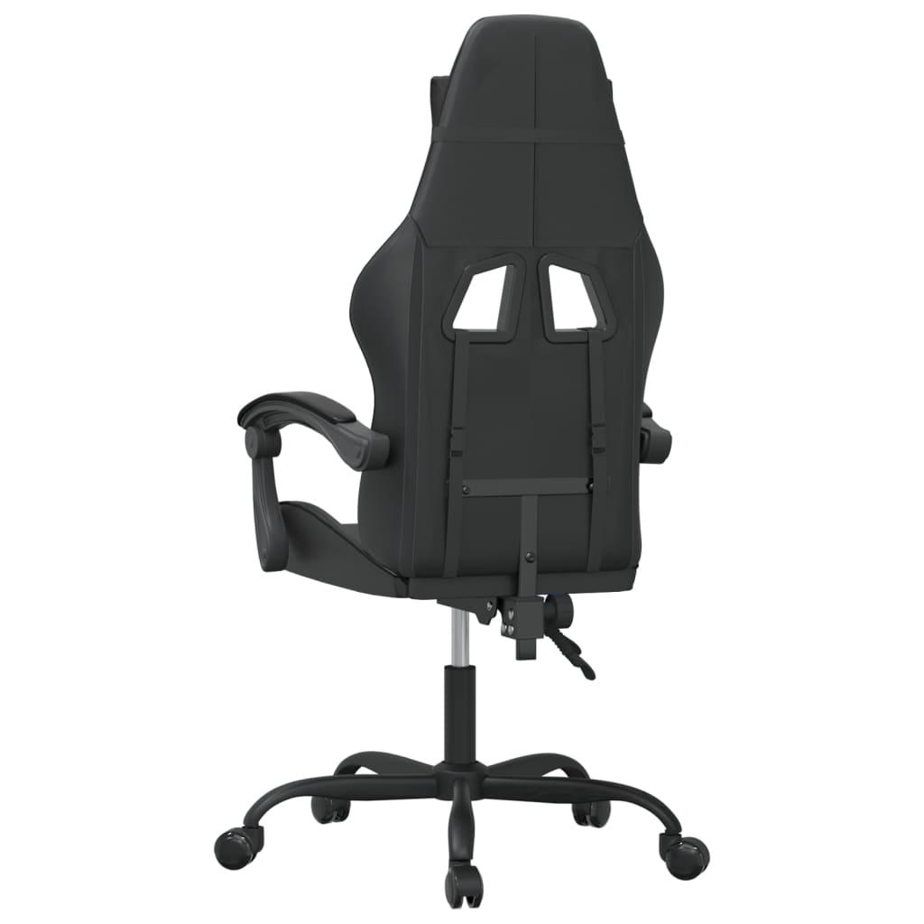Swivel Gaming Chair Black Faux Leather