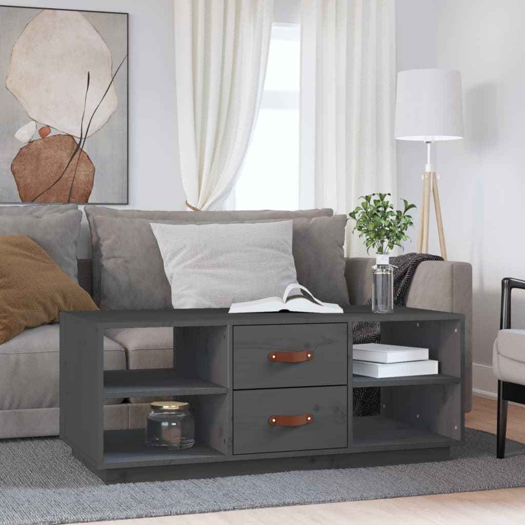 Table Basse 100X50X41 Cm Bois Massif De Pin