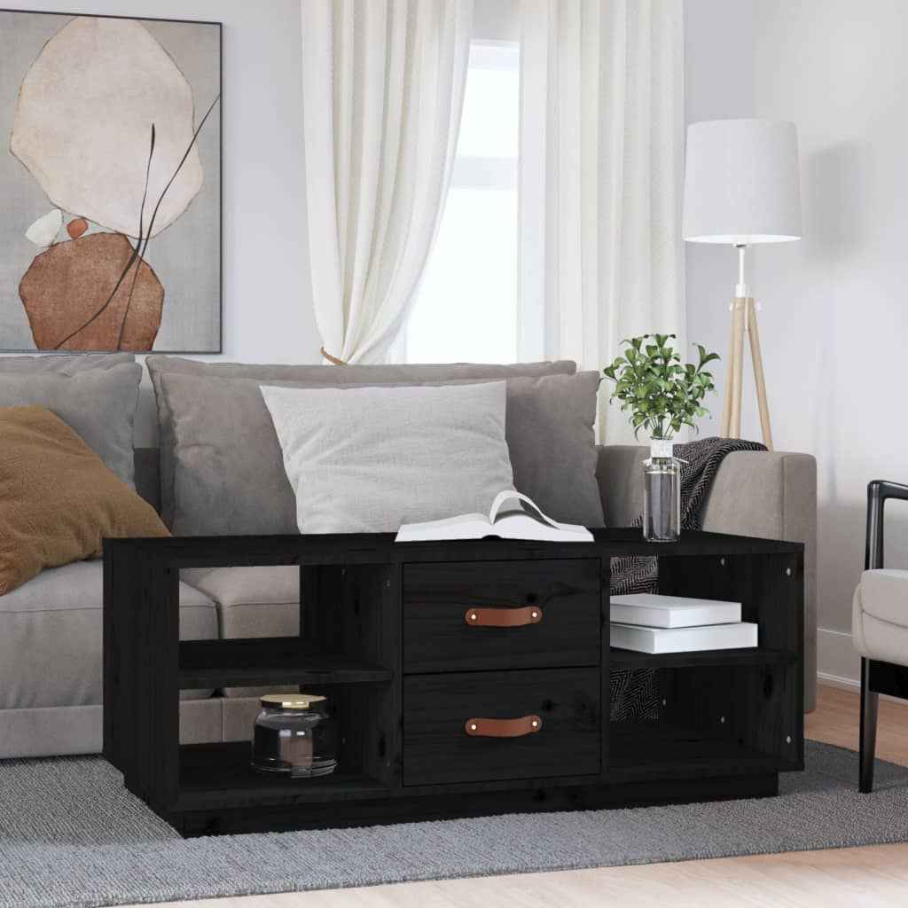 Table Basse 100X50X41 Cm Bois Massif De Pin