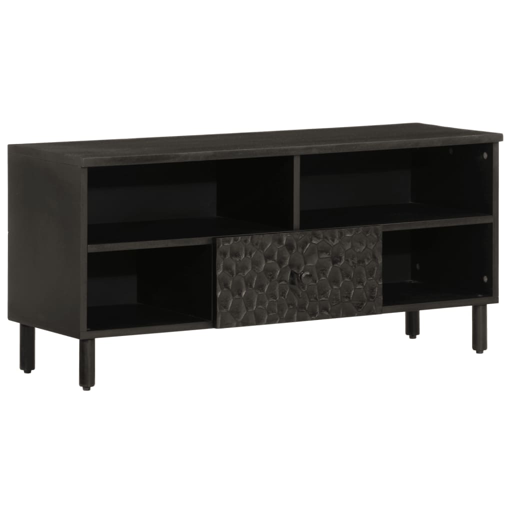 Meuble Tv 100X33X46 Cm Bois Massif De Manguier