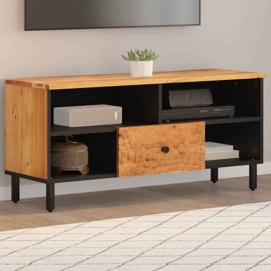 Meuble Tv 100X33X46 Cm Bois Massif De Manguier