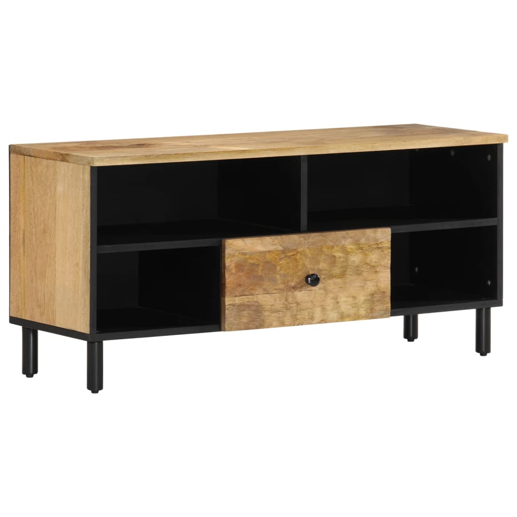 Meuble Tv 100X33X46 Cm Bois Massif De Manguier