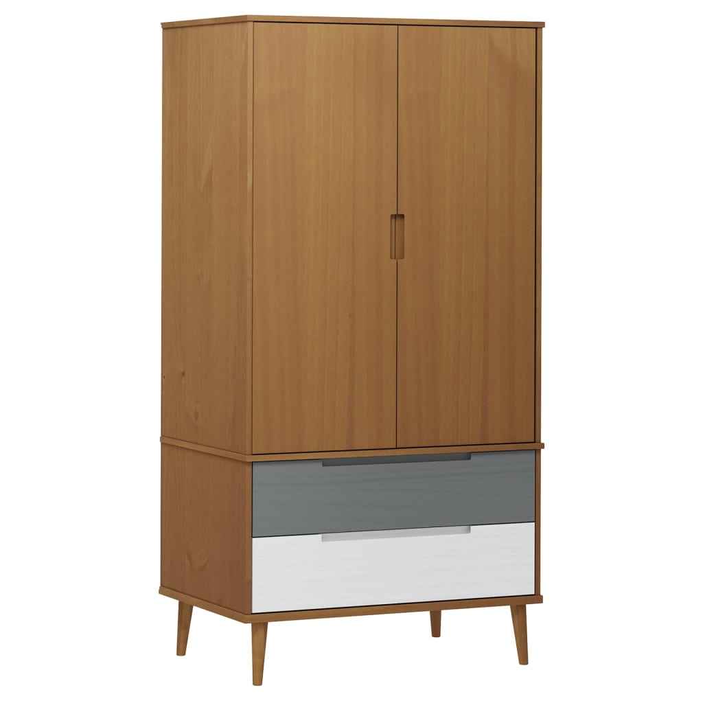 Garde-Robe Molde 90X55X175 Cm Bois Massif De Pin