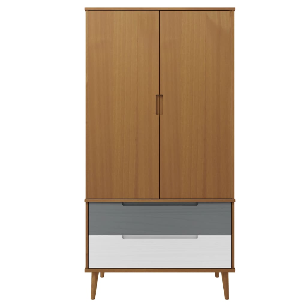 Garde-Robe Molde 90X55X175 Cm Bois Massif De Pin