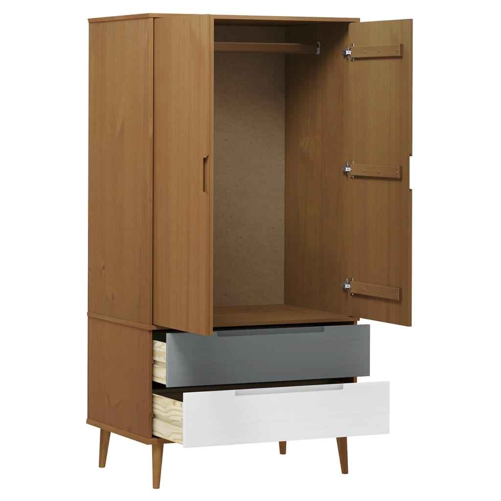 Garde-Robe Molde 90X55X175 Cm Bois Massif De Pin