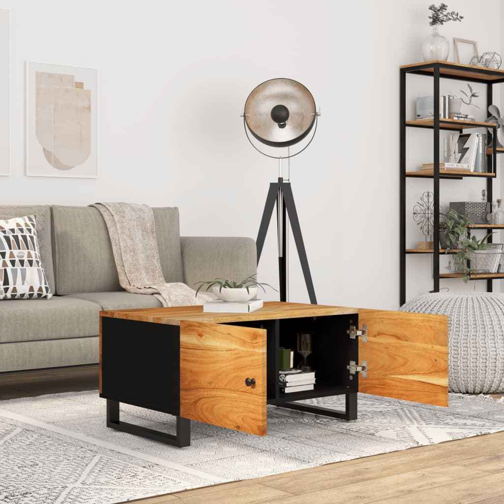 Table Basse 80X50X40 Cm Bois D'acacia Solide Et D'ingénierie