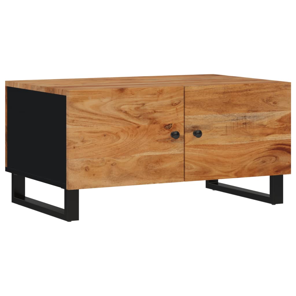 Table Basse 80X50X40 Cm Bois D'acacia Solide Et D'ingénierie