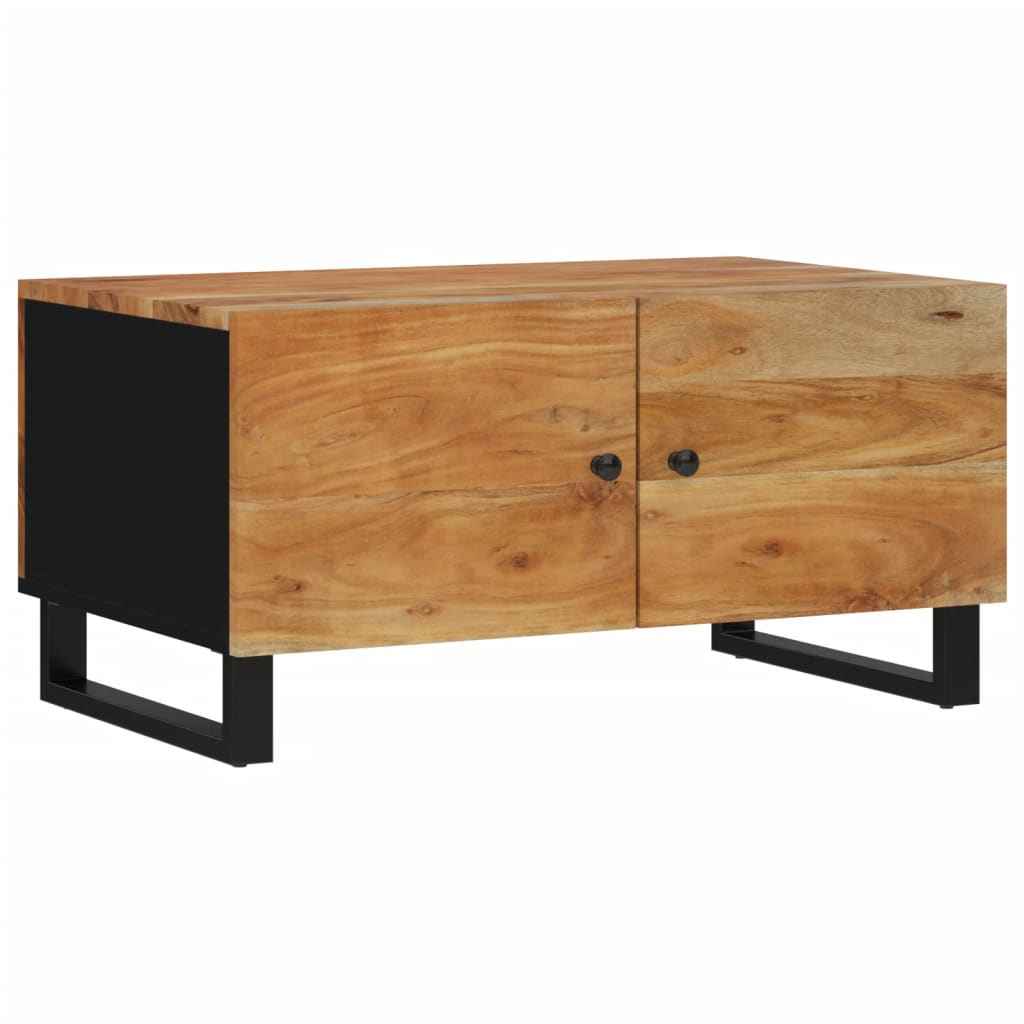 Table Basse 80X50X40 Cm Bois D'acacia Solide Et D'ingénierie