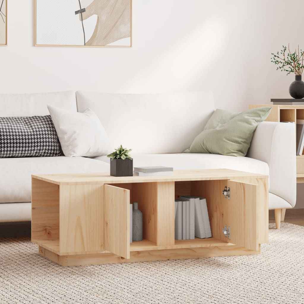 Table Basse 110X50X40 Cm Bois Massif De Pin