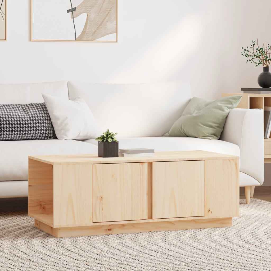 Table Basse 110X50X40 Cm Bois Massif De Pin