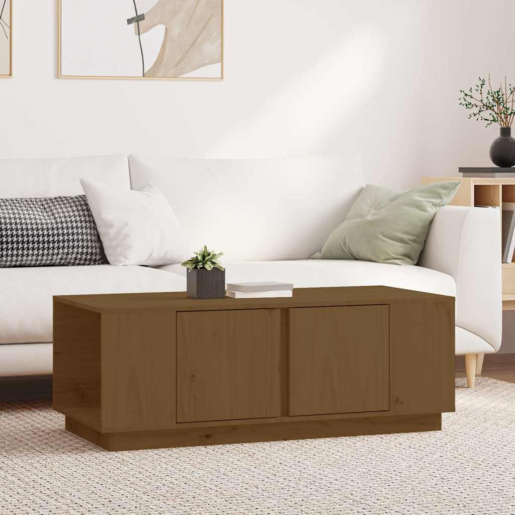 Table Basse 110X50X40 Cm Bois Massif De Pin