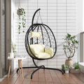 Fauteuil Suspendu Avec Coussin En Polyrotin Et Acier