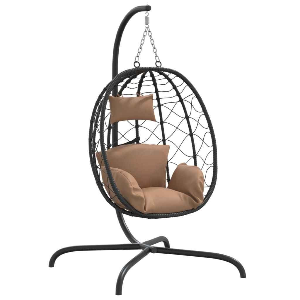 Fauteuil Suspendu Avec Coussin En Polyrotin Et Acier