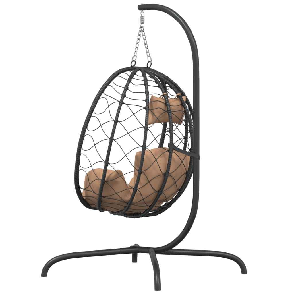 Fauteuil Suspendu Avec Coussin En Polyrotin Et Acier