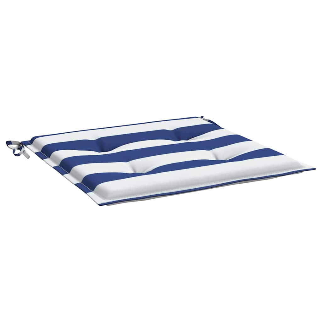 Coussins De Chaise De Jardin Lot De 2 Tissu Bleu Et Blanc