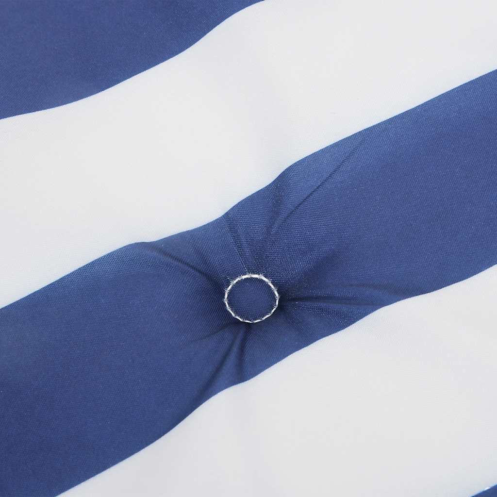 Coussins De Chaise De Jardin Lot De 2 Tissu Bleu Et Blanc