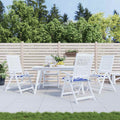 Coussins De Chaise De Jardin Lot De 2 Tissu Bleu Et Blanc
