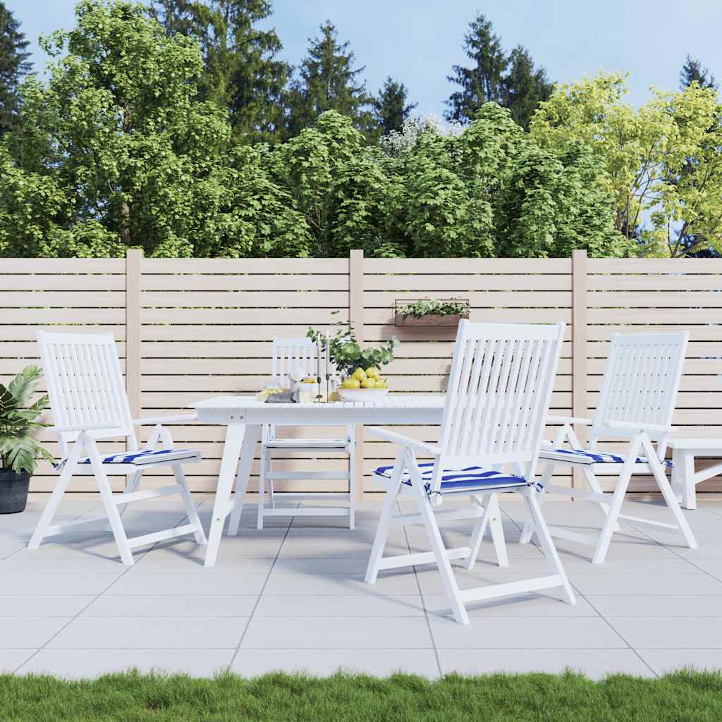 Coussins De Chaise De Jardin Lot De 2 Tissu Bleu Et Blanc