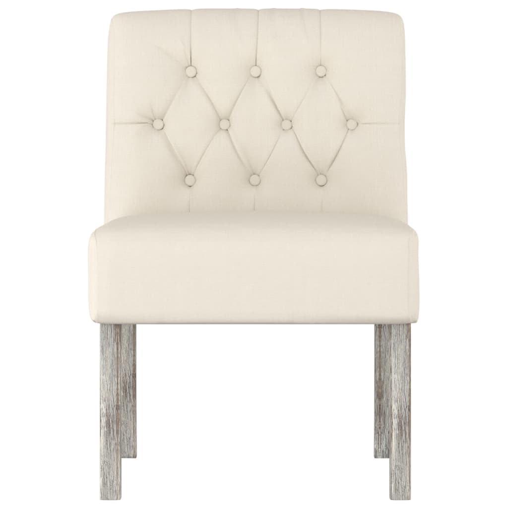 Fauteuil Sans Accoudoirs Lin Design De Boutons