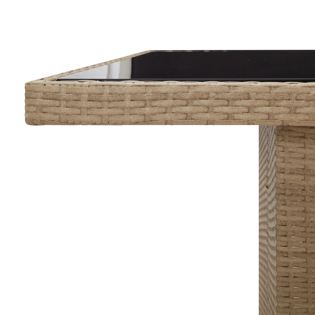 Ensemble À Manger De Jardin Et Coussins 11 Pcs Beige Poly Rotin 10X Fauteuil + Table