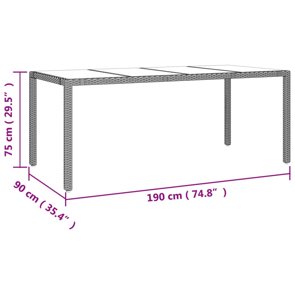Ensemble À Manger De Jardin Et Coussins 9 Pcs Beige Poly Rotin 6X Chaise + 2X Fauteuil + Table