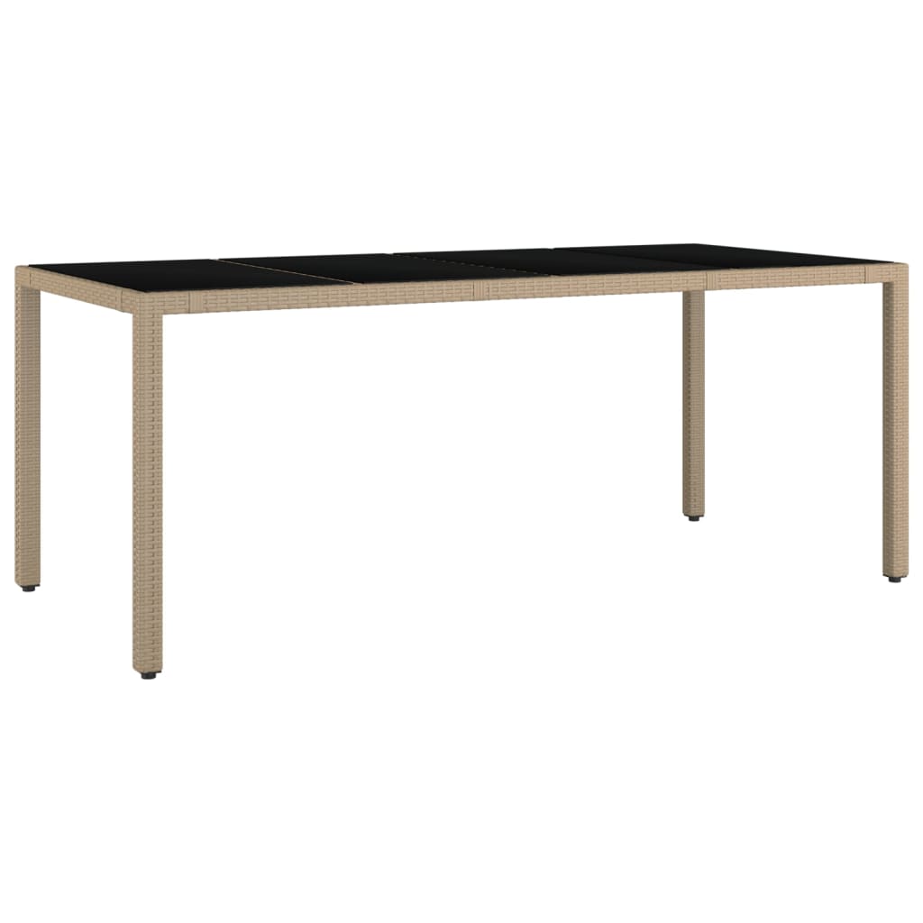 Ensemble À Manger De Jardin Et Coussins 9 Pcs Beige Poly Rotin 6X Chaise + 2X Fauteuil + Table