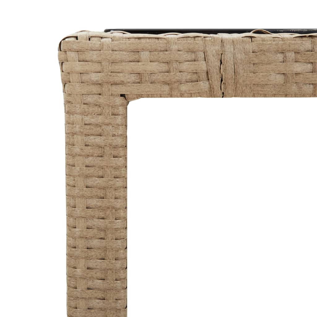 Ensemble À Manger De Jardin Et Coussins 9 Pcs Beige Poly Rotin 6X Chaise + 2X Fauteuil + Table