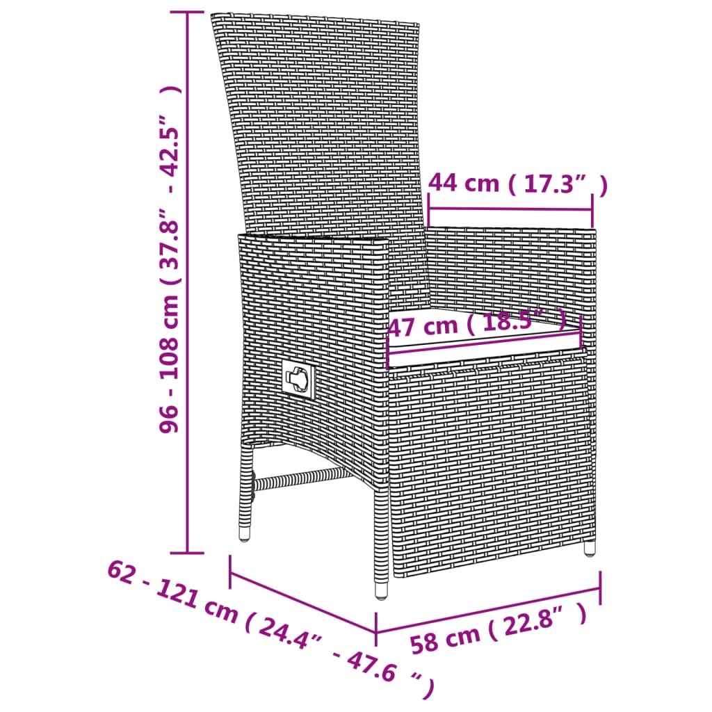 Ensemble À Manger De Jardin Et Coussins 9 Pcs Beige Poly Rotin 6X Chaise + 2X Fauteuil + Table
