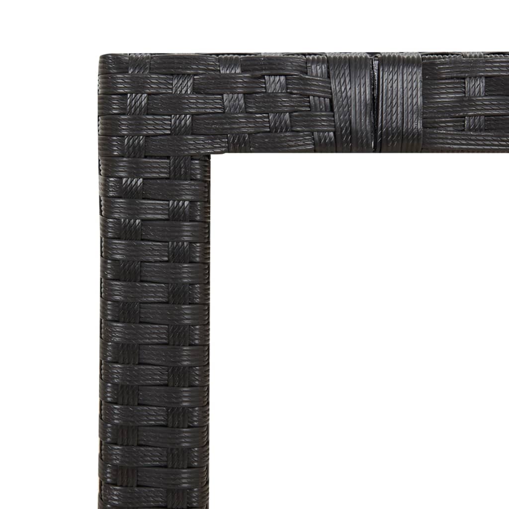 Ensemble À Manger De Jardin 9Pcs Coussins Noir Résine Tressée 6X Chaise + 2X Fauteuil + Table