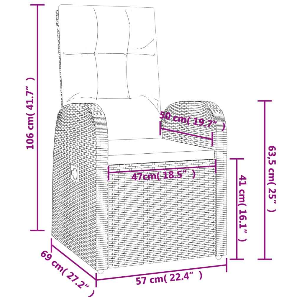 Ensemble À Manger De Jardin 9Pcs Coussins Noir Résine Tressée 6X Chaise + 2X Fauteuil + Table