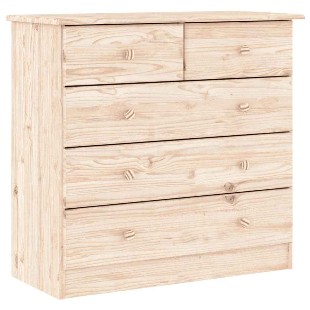 Commode Alta 77X35X73 Cm Bois Massif De Pin
