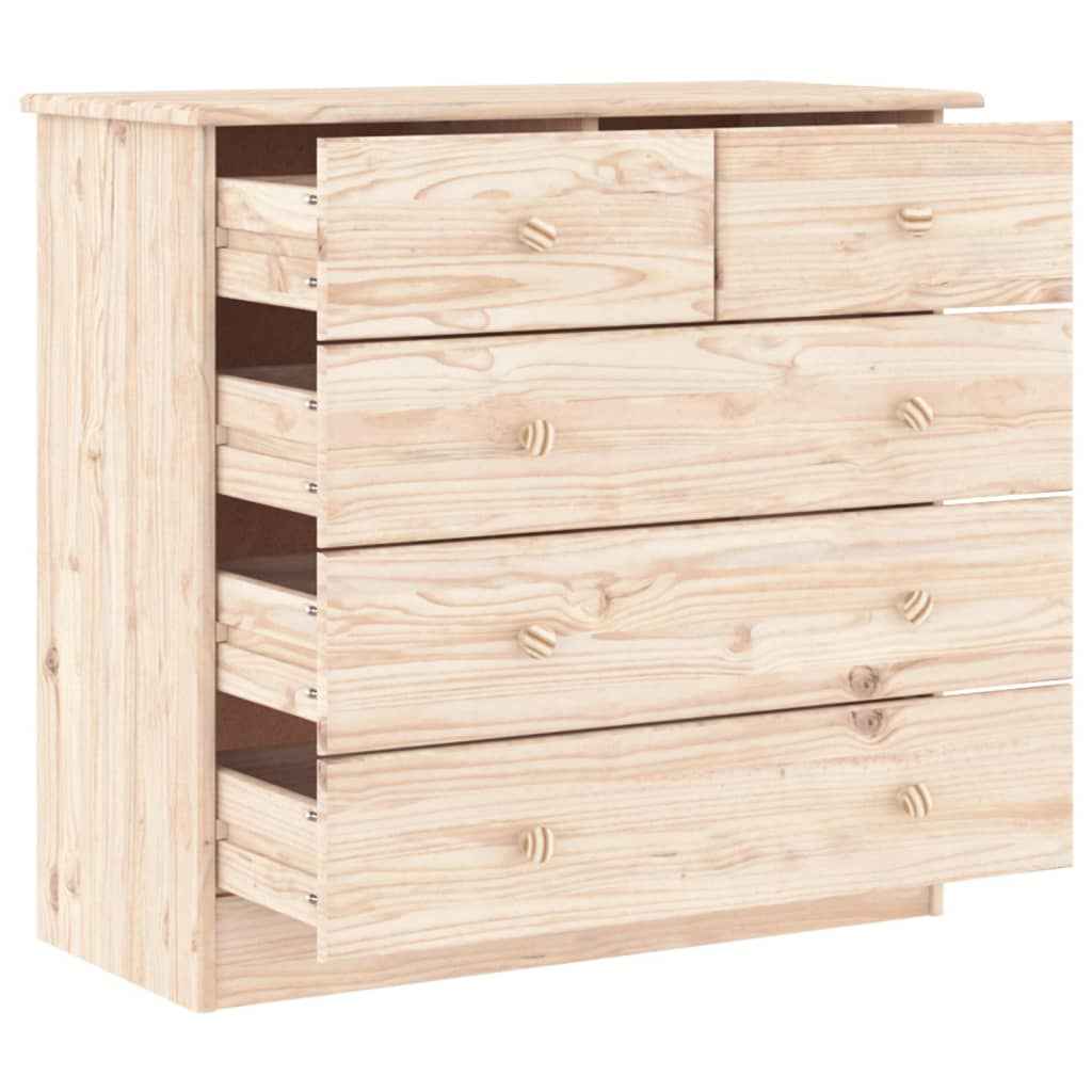 Commode Alta 77X35X73 Cm Bois Massif De Pin