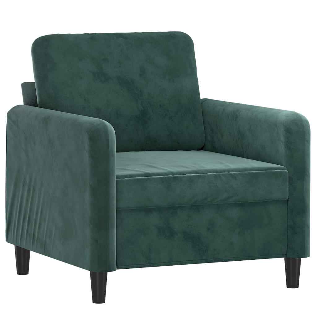 Fauteuil Avec Repose-Pied 60 Cm Velours