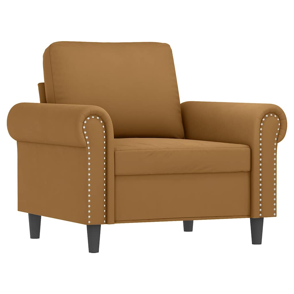 Fauteuil Avec Repose-Pied 60 Cm Velours