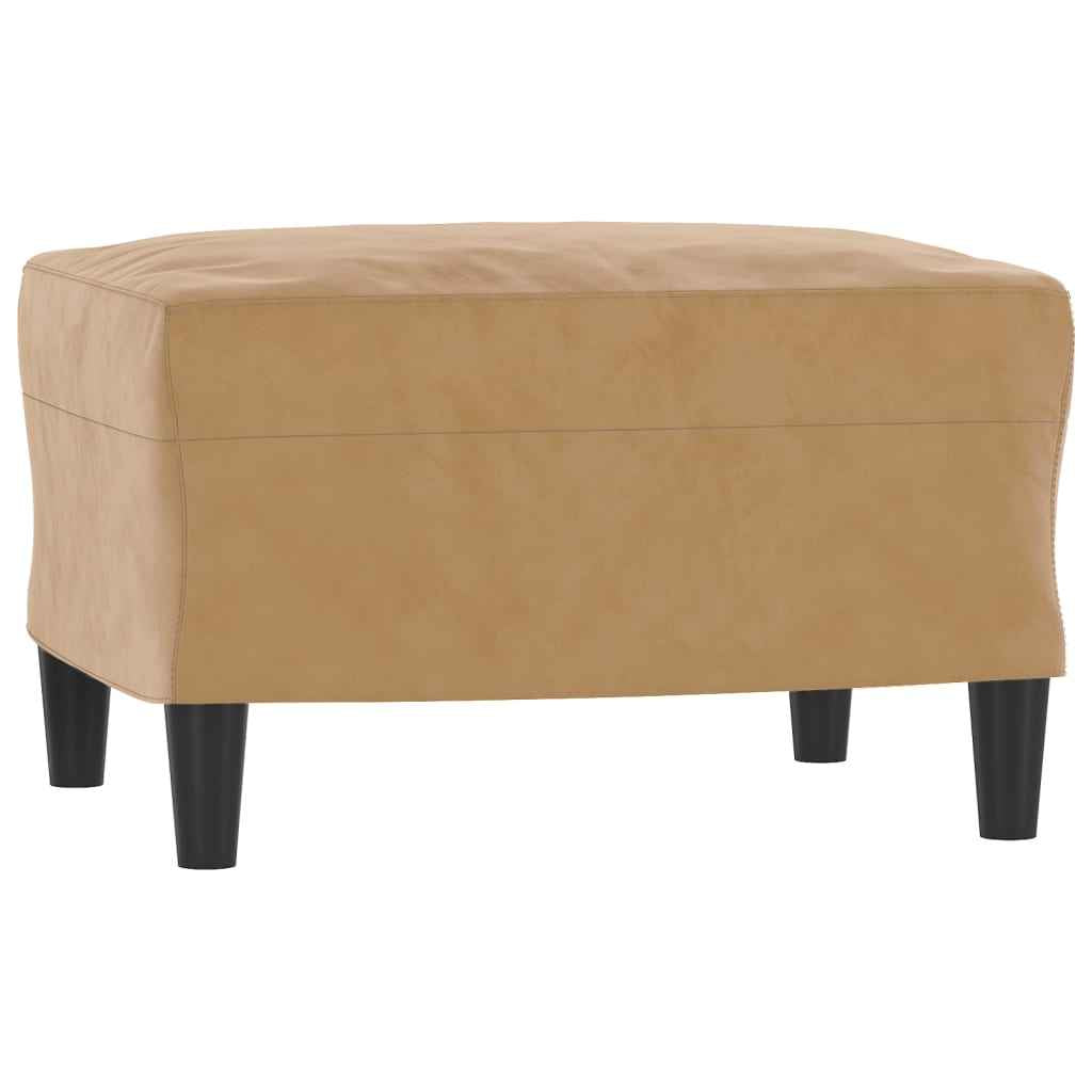 Fauteuil Avec Repose-Pied 60 Cm Velours