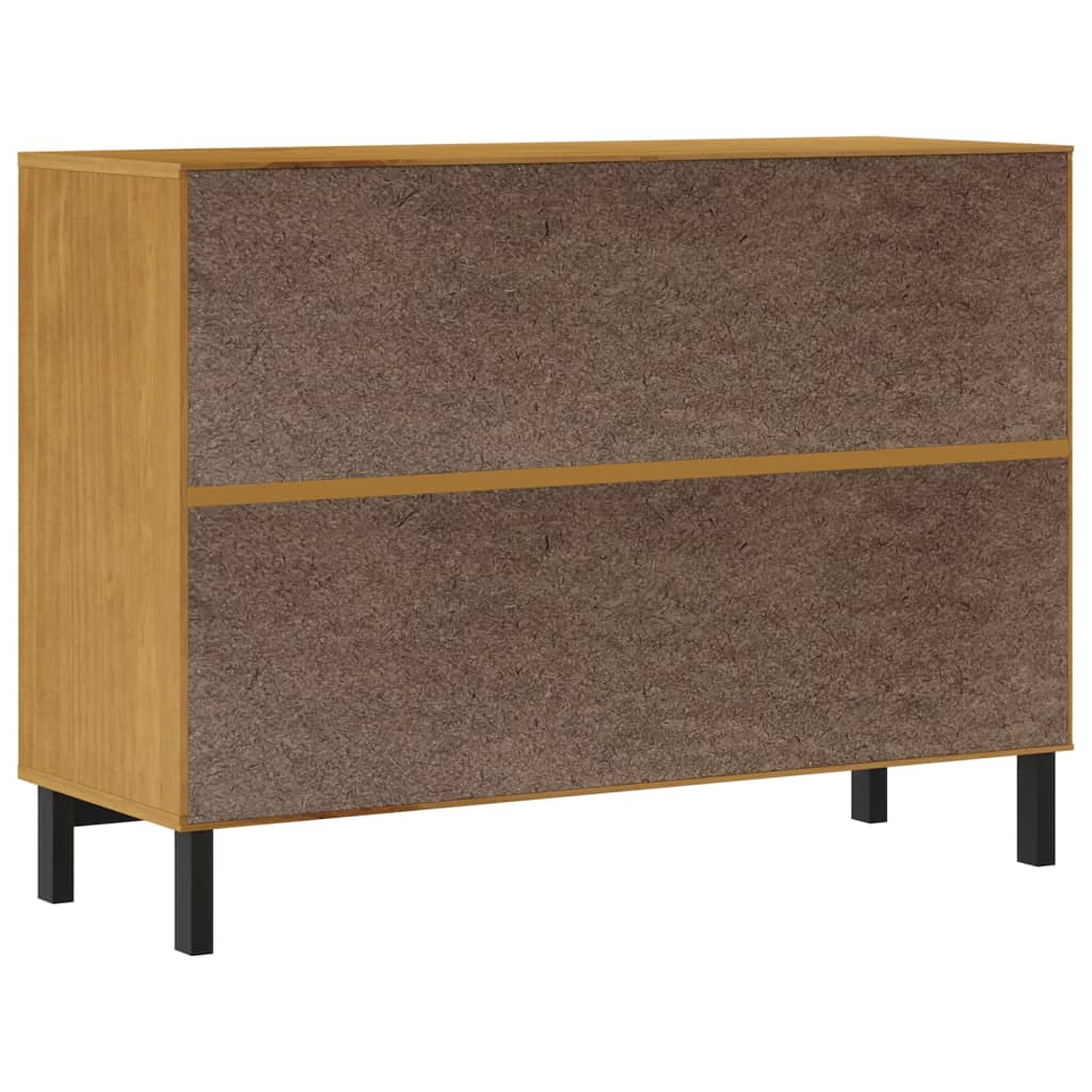 Commode Flam 110X40X80 Cm Bois De Pin Massif Vert Et Blanc