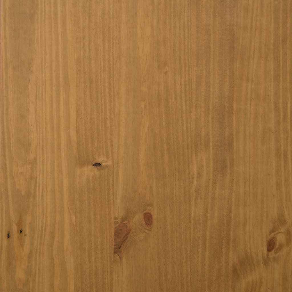 Commode Flam 110X40X80 Cm Bois De Pin Massif Vert Et Blanc