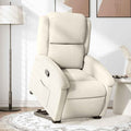 Fauteuil De Massage Inclinable Velours Crème