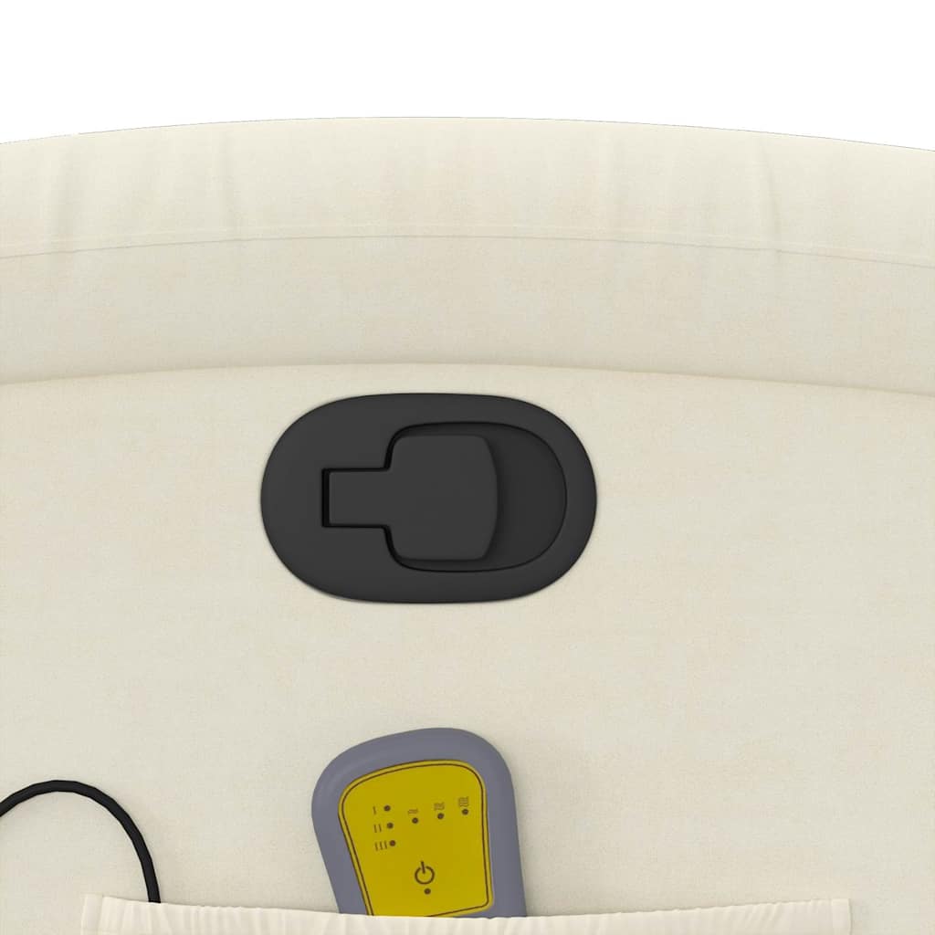 Fauteuil De Massage Inclinable Velours Crème