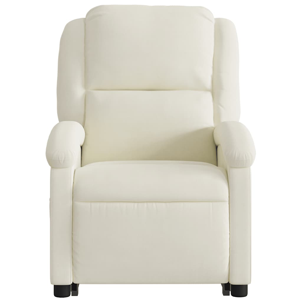 Fauteuil De Massage Inclinable Velours Crème